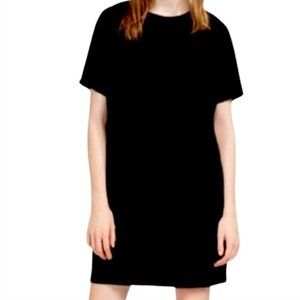 Zara Black T-Shirt Dress in Thick Material